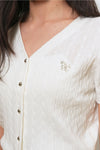 General Idea WOMAN Airy V-Neck Cable Cardigan