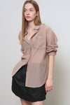 General Idea WOMAN Summer Wrinkle Sheer Shirt
