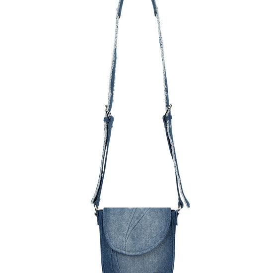 Mahagrid Denim Cross Bag [Blue]