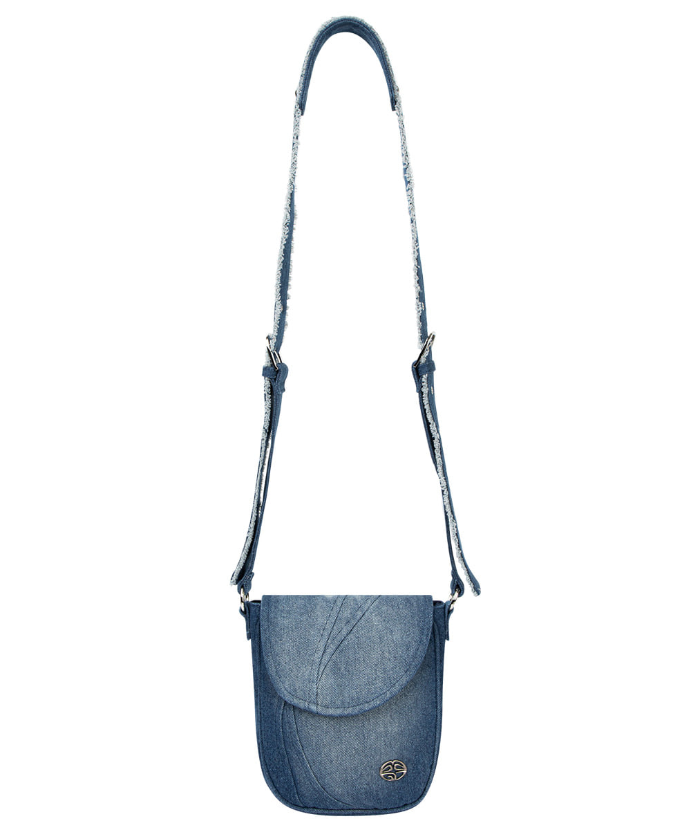 Mahagrid Denim Cross Bag [Blue]