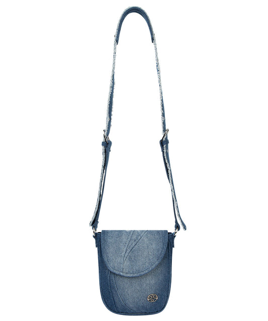 Mahagrid Denim Cross Bag [Blue]