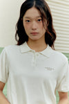 ADLV WOMAN BASIC SHORT SLEEVE COLLAR KNIT