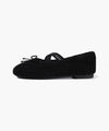 Marithé François Girbaud Women's Cross Banding Shearling Flat Shoes in Brown