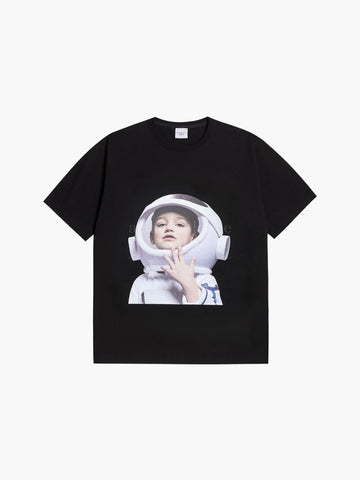 ADLV ADLV Baby Face Short Sleeve T-Shirt Astronaut