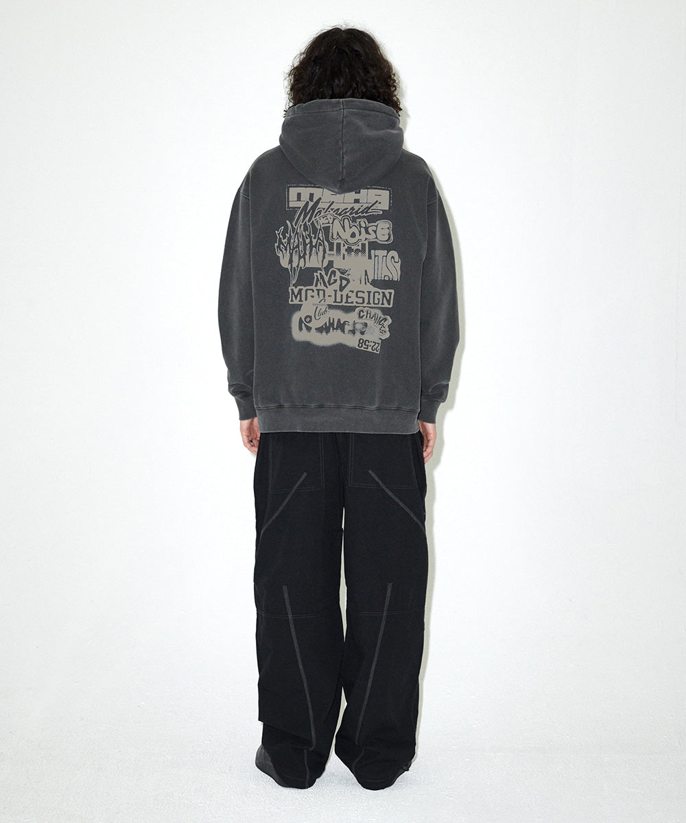Mahagrid Logo List Pigment Hoodie