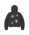 Mahagrid PRAY APPLIQUE CROP ZIP UP HOODIE
