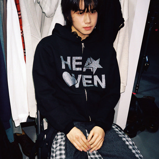 Nice Ghost Club Heaven Hoodie Zip Up [Black]