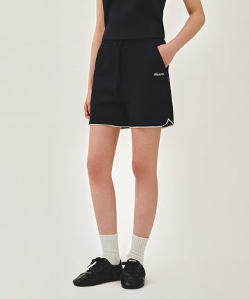 Marithé François Girbaud W LACE DETAIL SWEAT SHORTS