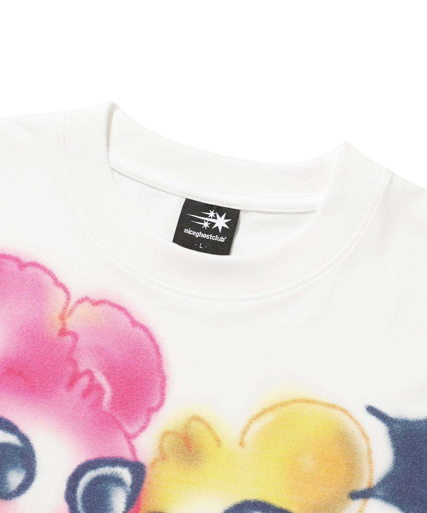 Nice Ghost Club Bunny Bear Spray Art Big Big Tee