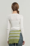 General Idea WOMAN Henry Neck Layered Knit Pullover