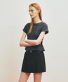 Marithé François Girbaud Marithé SPORT W ATHLEISURE SLIM CROP TEE charcoal