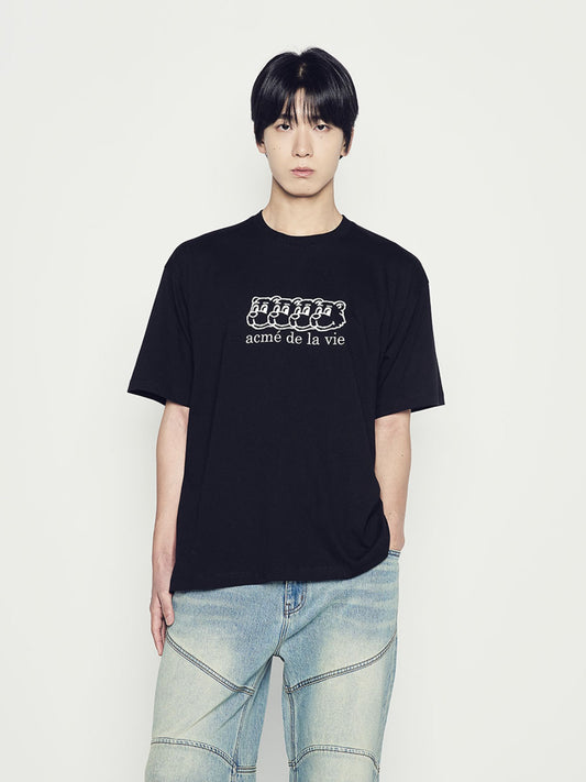 ADLV Multi AC Bear Face Logo Short Sleeve T-Shirt