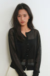 General Idea WOMAN Packable Sheer Long Sleeve Cardigan