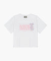 Marithé François Girbaud Kids Classic Ballet Logo Semi Crop Tee White