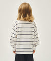 Marithé François Girbaud Kids Collar Stripe Long Sleeve Tee Light Blue
