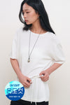 General Idea WOMAN Temperature-Cut Cool Relaxed-Fit Knit T-Shirt [TAUPE]