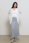 General Idea WOMAN Check Sheer Long Skirt