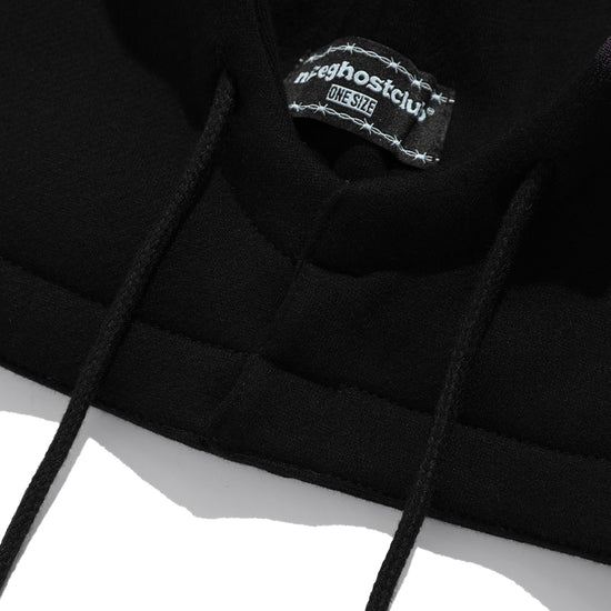Nice Ghost Club Spray Paint 3Star Hoodie [Black]