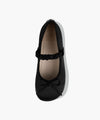 Marithé François Girbaud Kids Round Toe Flats with Scrunchie - Black