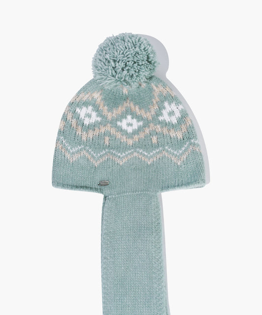Marithé François Girbaud Kids Nordic Balaclava Muffler in Mint