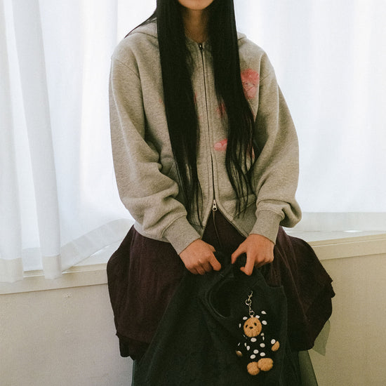 Nice Ghost Club Denim Doodle Shoulder Tote Bag