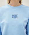 Marithé François Girbaud W FLOWER CLASSIC LOGO CROP SWEATSHIRT oatmeal