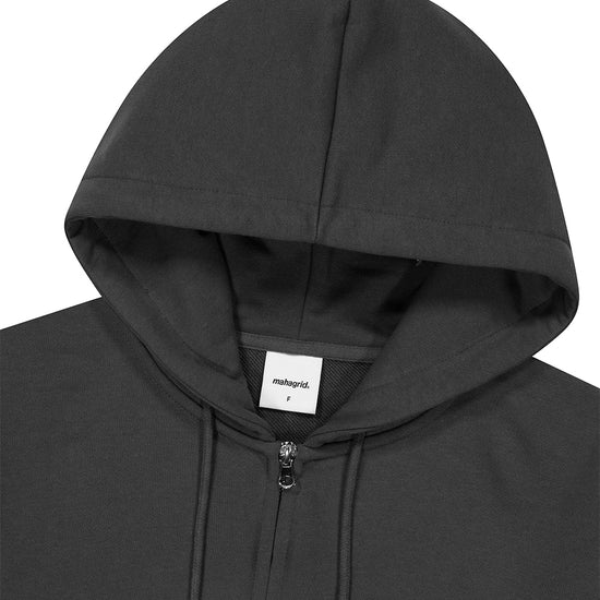 Mahagrid PRAY APPLIQUE CROP ZIP UP HOODIE