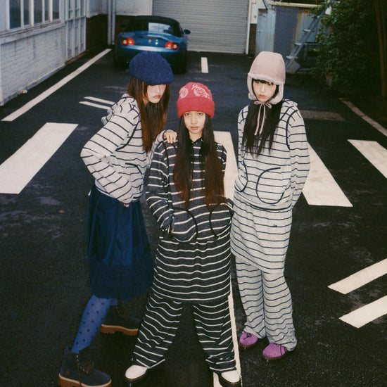 Nice Ghost Club Stripe Layered Skirt Pants