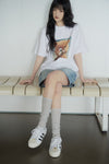 ADLV AC Bear Baby Face Jewelry Short Sleeve T-Shirt