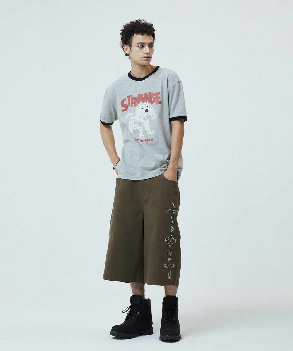 Mahagrid Cross Stud Twill Shorts