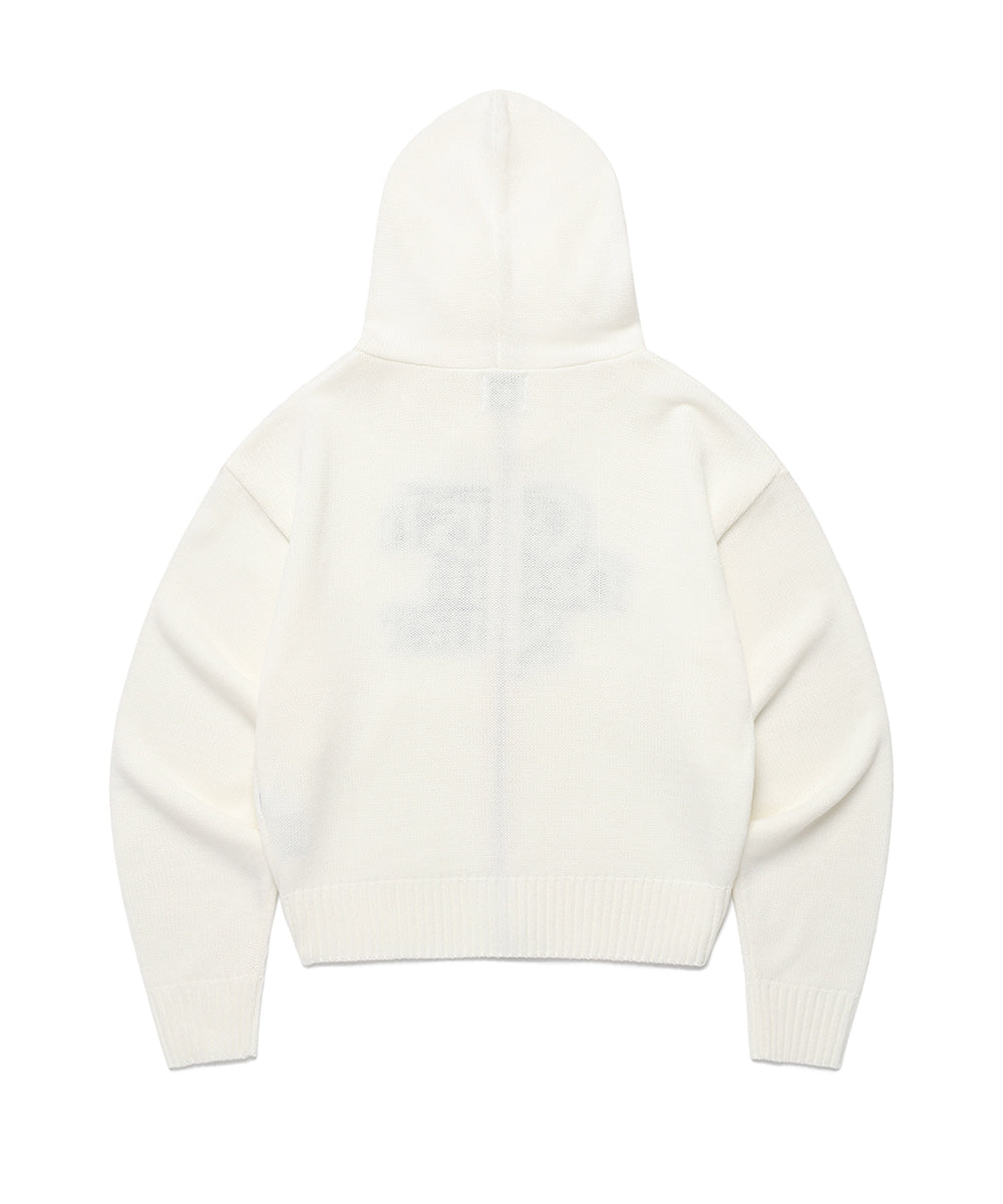 Cavish Women's Seller Logo Knit Zip Up Hoodie