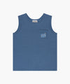 Marithé François Girbaud Kids Doodle Classic Logo Pocket Sleeveless Blue