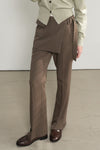 General Idea WOMAN Skirt Layered Bootcut Slack Pants [TAUPE]