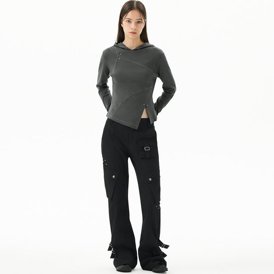 Mahagrid Curved Slim Hoodie