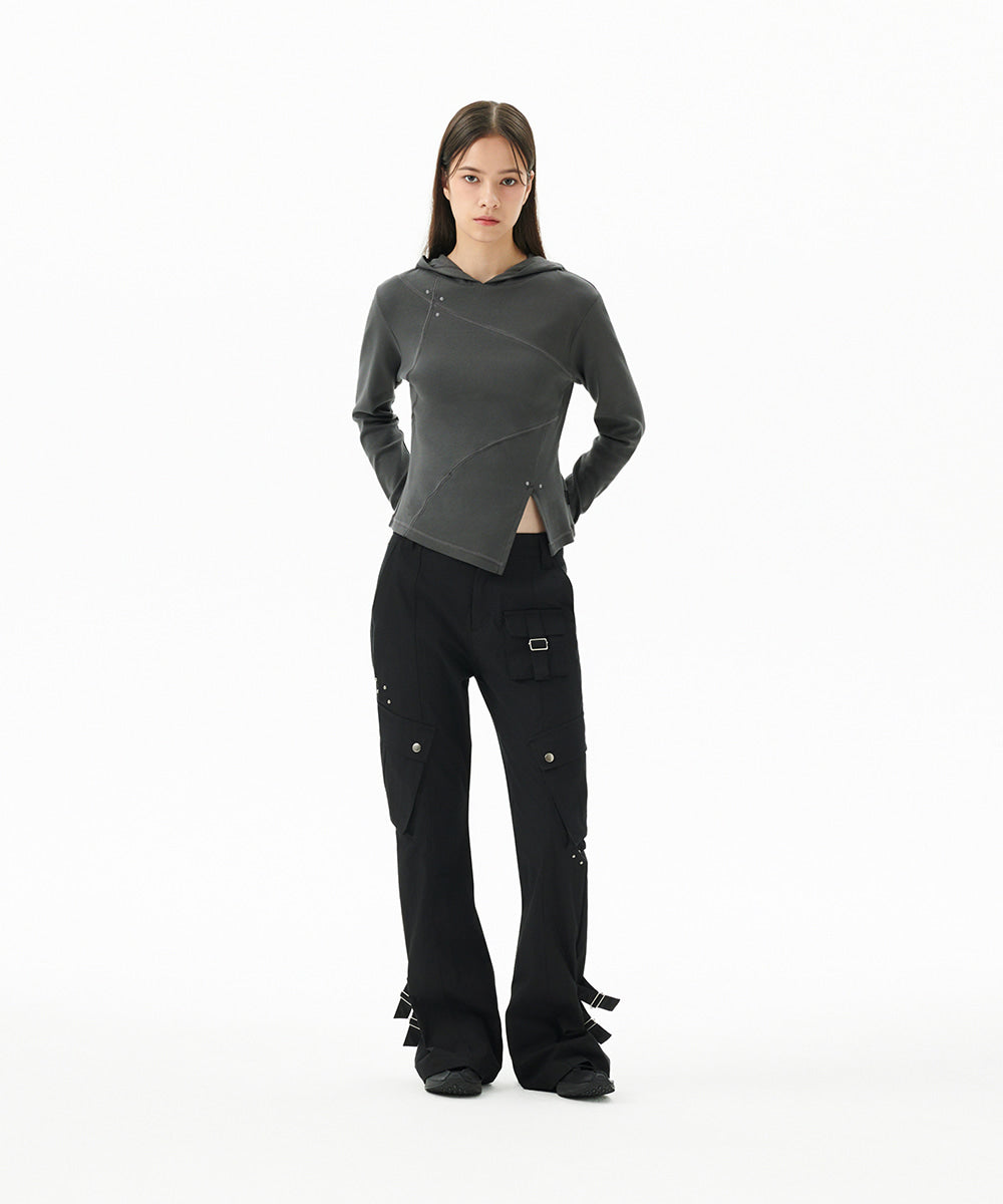 Mahagrid Curved Slim Hoodie