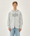 Marithé François Girbaud CLASSIC LOGO APPLIQUE HOODIE ZIPUP light heather gray