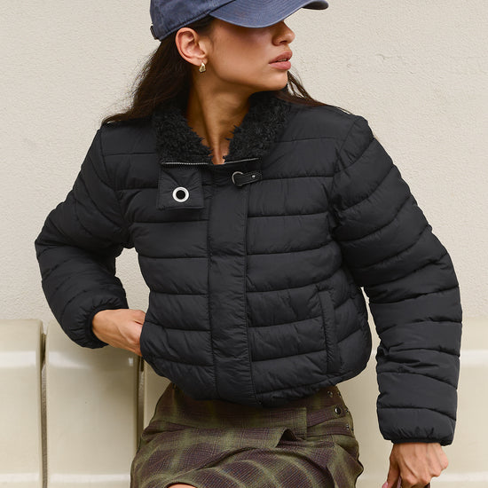 Bitter Cells Hairy Neck Light Puffer Jacket