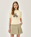 Marithé François Girbaud W DOODLE BEAR HALF KNIT PULLOVER