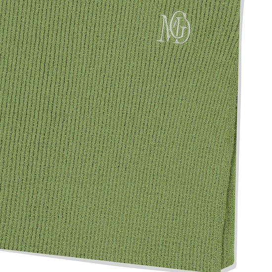Mahagrid Cut Off Long Sleeve Knit