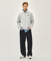 Marithé François Girbaud SMALL CLASSIC LOGO HALF ZIPUP SWEATSHIRT light heather gray