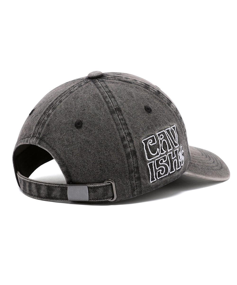 Cavish Washed Denim Embroidered Ball Cap