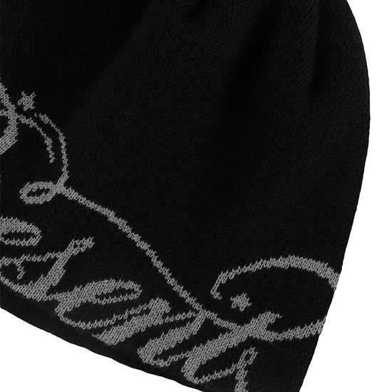 Mahagrid Present Lettering Knit Beanie Black