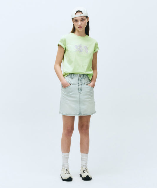 Marithé François Girbaud W Straight Denim Mini Skirt