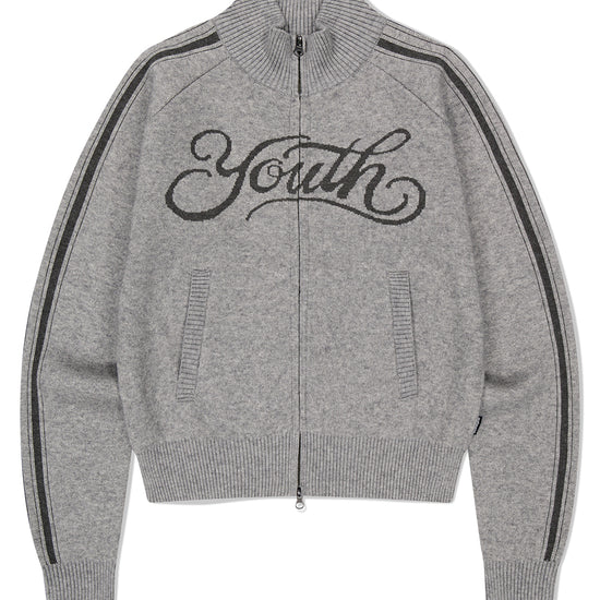 Mahagrid Youth Zip Up Cardigan [Grey]