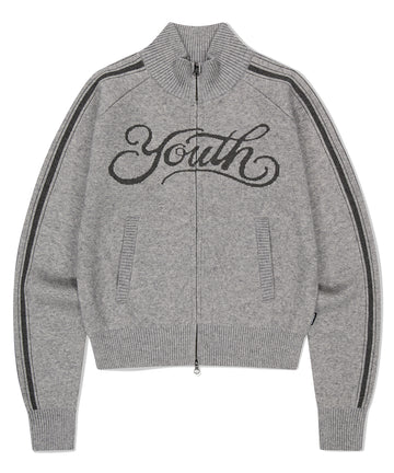 Mahagrid Youth Zip Up Cardigan [Grey]