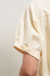 General Idea WOMAN Loose Fit Folded Sleeve Cotton Shirt