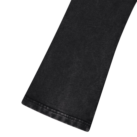 Mahagrid Washed Cut Out Present Off Shoulder Tee in Black