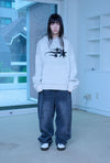 Nice Ghost Club 3 Stars Logo Knit Hoodie [Ivory]
