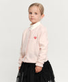 Marithé François Girbaud Kids Scallop Neck Cardigan Light Pink