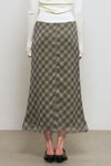 General Idea WOMAN Check Sheer Long Skirt